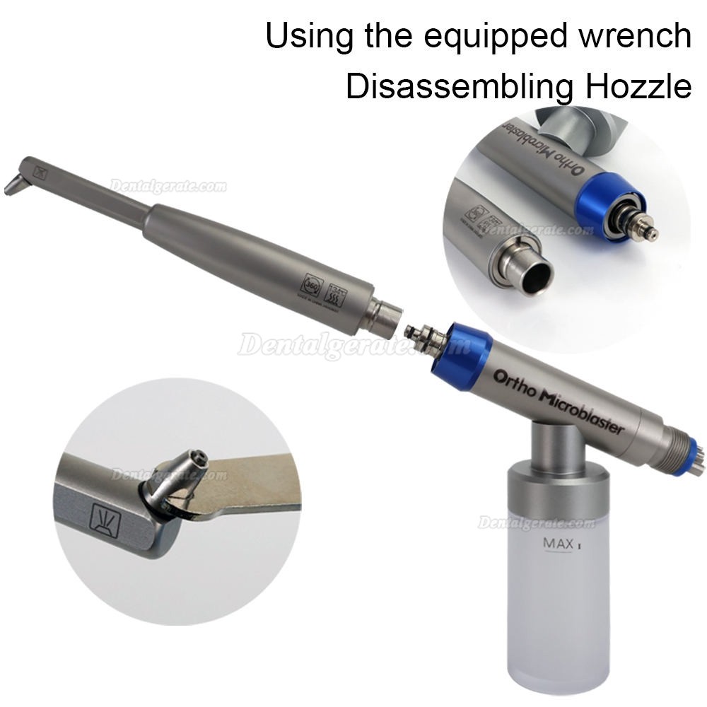 Dental Aluminiumoxid Intraoral Pneumatische Mikrosandstrahler mit 2 L&ouml;chern
